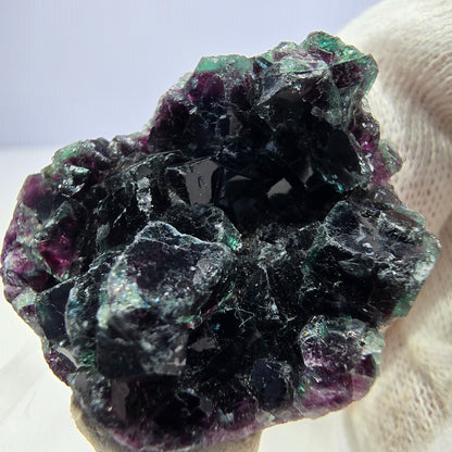 Klare Phantom Fluorit Würfel Stufe, grün lila Okorusu, Namibia 36*33*14mm