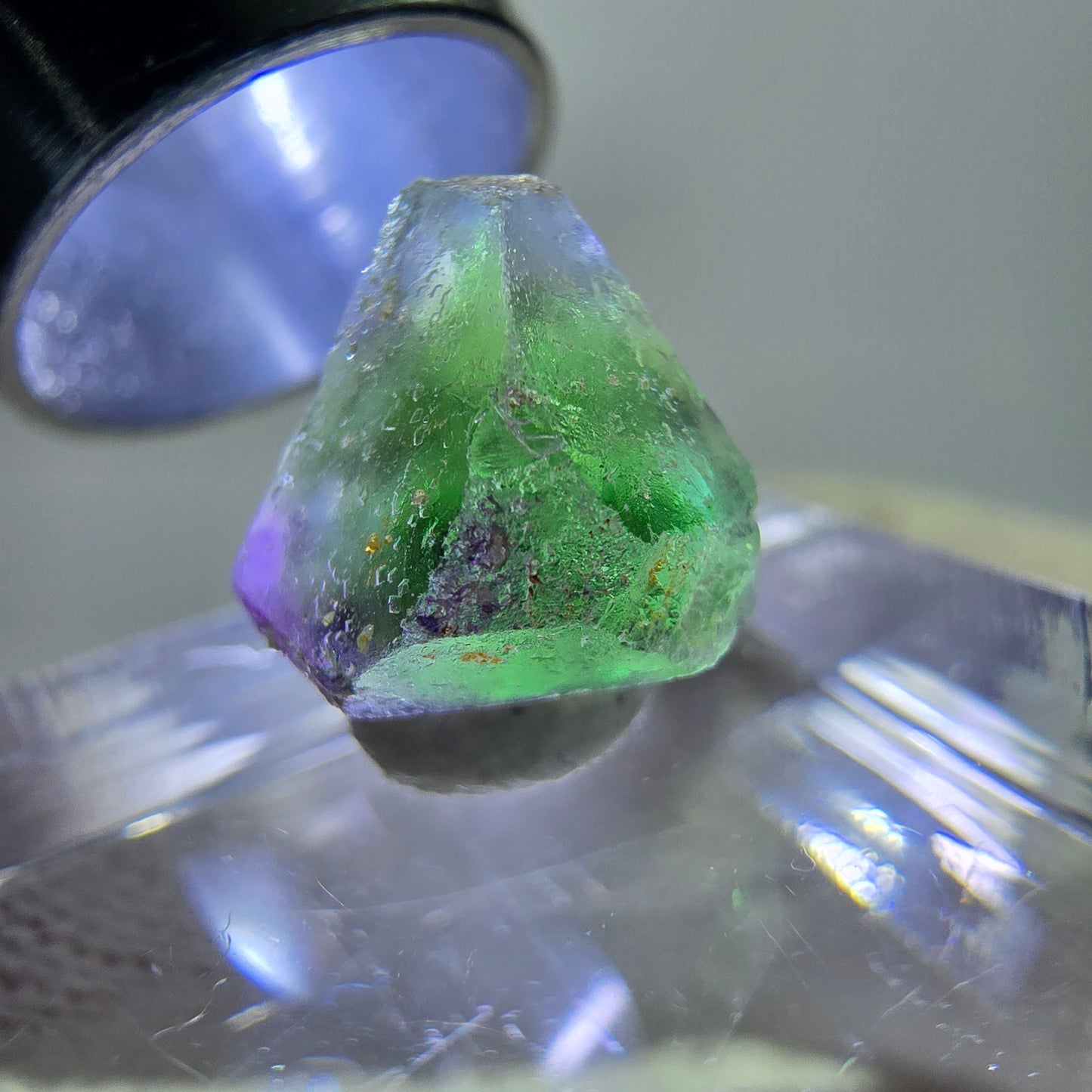 Phantom Fluorit Würfe, hexagonal, grün weiß Erongo, Namibia 12*9*9mm