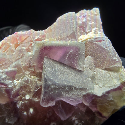 Phantom Fluorite Cube on Quartz Cluster purple green Omehane, Namibia 73*52*18mm