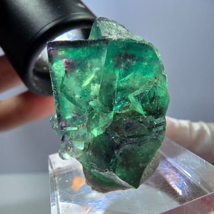 Rare Fluorite Cube Specimen, green purple Okorusu, Namibia 33*26*22mm 