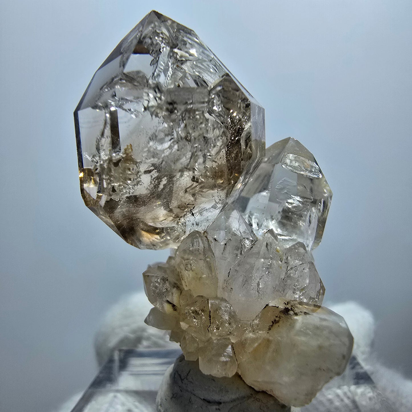 Clear Phantom Smoky Quartz Scepter Cluster Goboboseb, Namibia 35*21*14mm 