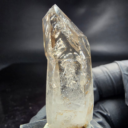 Enhydro Phantom Smoky Quartz Sceptre Tip 3x Bubble Goboboseb, Namibie 44*15*15mm 