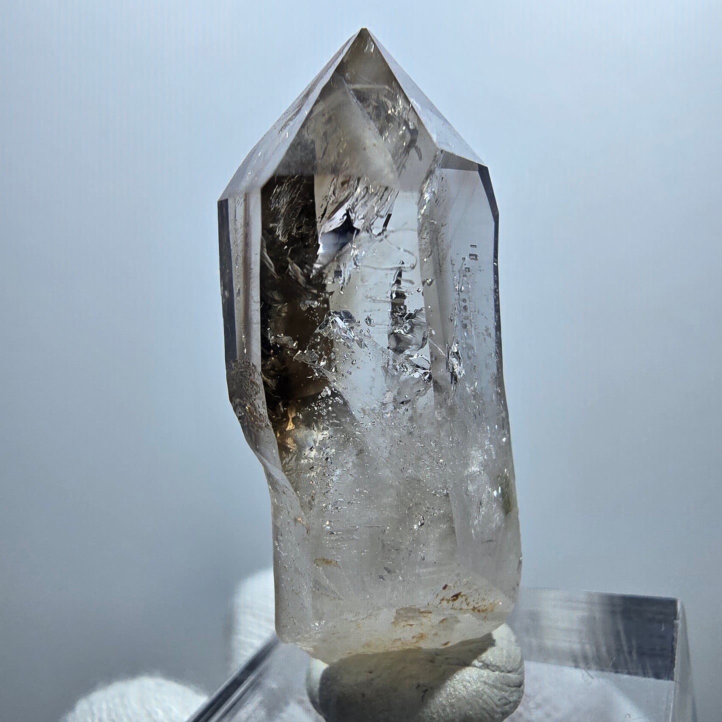 Enhydro Phantom Smoky Quartz Scepter, 1x Bubble Goboboseb, Namibia 40*17*11mm 