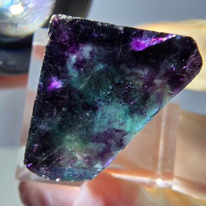 Phantom Fluorit Würfel parkettiert, grün lila Okorusu, Namibia 17*17*17mm