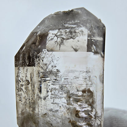 Enhydro Phantom Smoky Quartz Sceptre Tip 3x Bubble Goboboseb, Namibie 51*26*14mm 