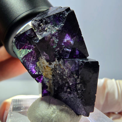 Phantom Fluorit Würfel Stufe grün lila zonal 11:11 Angel Pocket, Namibia 31*22*19mm
