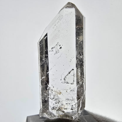 Sceptre de poche en quartz fumé fantôme squelette, Namibie, 48 x 18 x 7 mm 