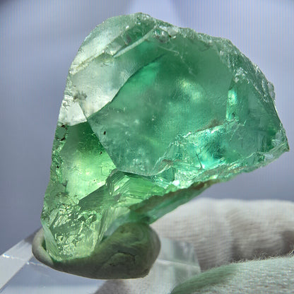 Cube de fluorite fantôme rare (UV), vert Okorusu, Namibie 34 x 29 x 30 mm 