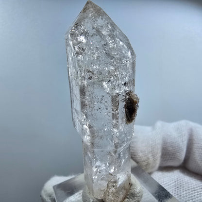 Enhydro Phantom Smoky Quartz Scepter with Calcite Valentine Pocket Goboboseb Namibia 53*19*13mm 