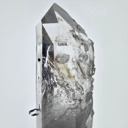 Sceptre DT en quartz fumé squelette Enhydro, 1x Bubble Streep Mine, Namibie 80 x 26 x 26 mm 