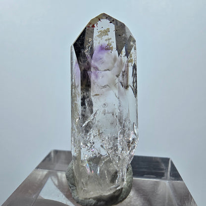 Améthyste fantôme avec hématite, mine Streep, Goboboseb, Namibie, 32 x 10 x 10 mm 