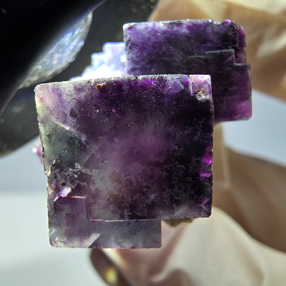 Phantom Fluorit Würfel Stufe, grün lila Okorusu, Namibia 33*24*18mm