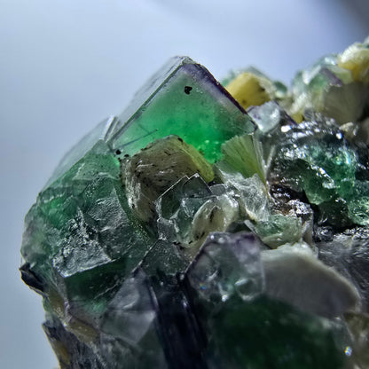 Phantom Fluorit, Rauchquarz, Muskovit, Schörl Turmalin Erongo Namibia 53*49*30mm