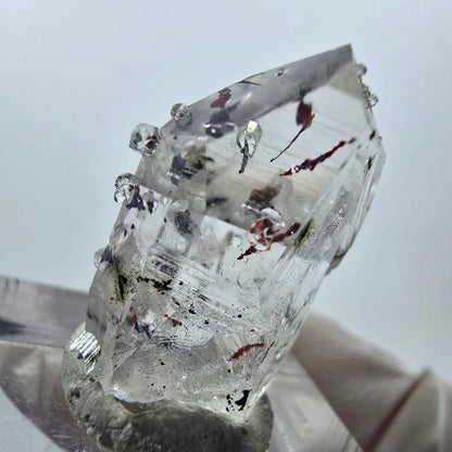 Harlequin Phantom Amethyst with Analcim Streep Mine, Goboboseb, Namibia 25*16*14mm 
