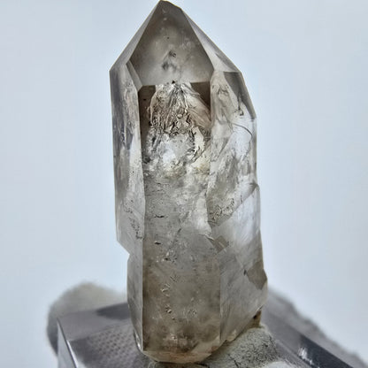 Enhydro Phantom Smoky Quartz Sceptre Tip 2x Bubble Goboboseb, Namibie 41*21*15mm 