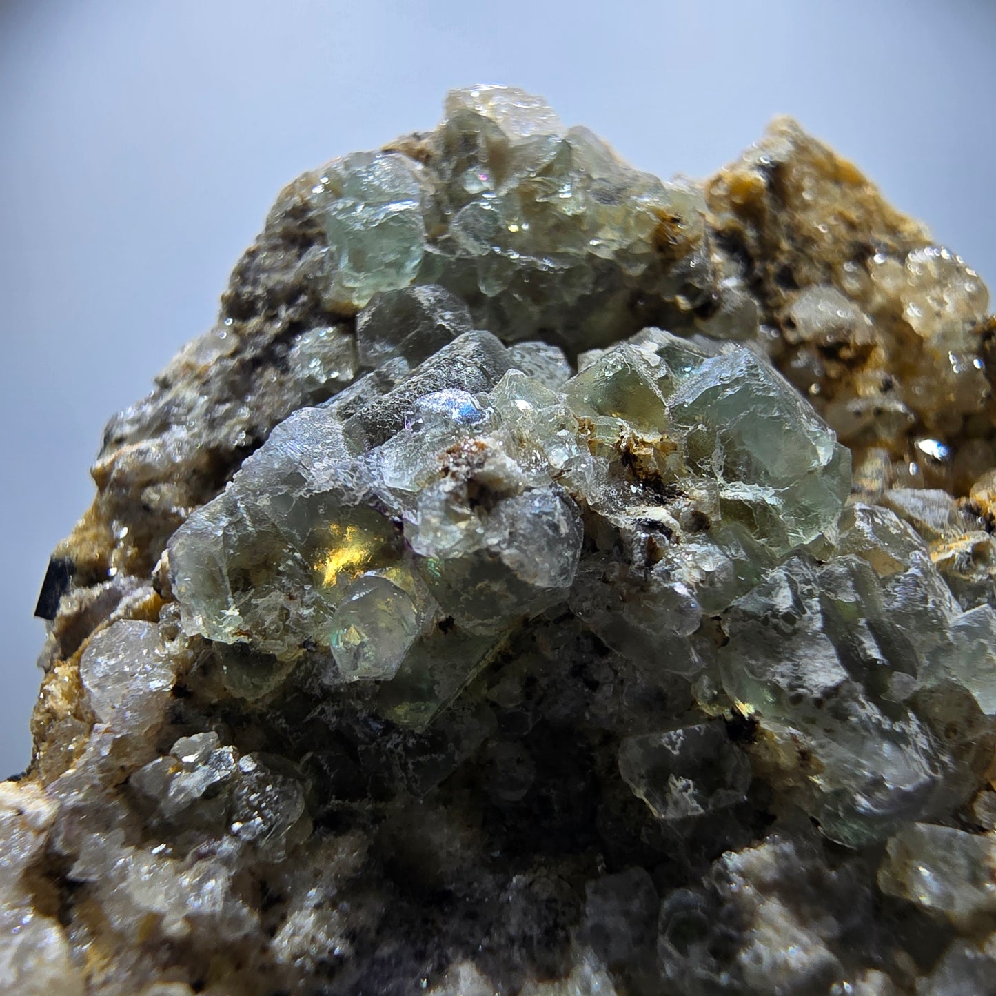 Phantom Fluorit Muskovit Schörl Turmalin Orthoklas Erongo, Namibia 82*60*33mm