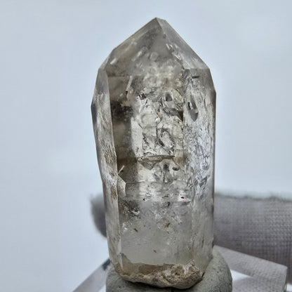 Enhydro Phantom Rauchquarz Zepter Spitze 2x Blase Goboboseb, Namibia 38*18*12mm