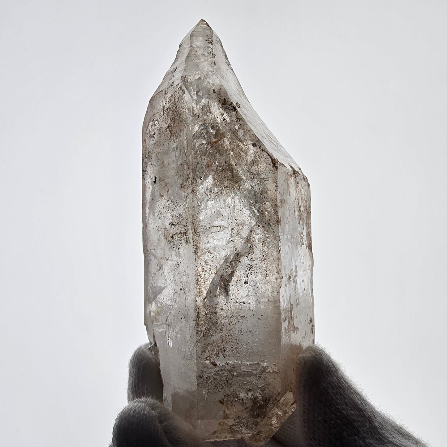 Skeleton Phantom Smoky Quartz DT Scepter, UV Calcite Valentine Pocket, Namibia 95*40*33mm 
