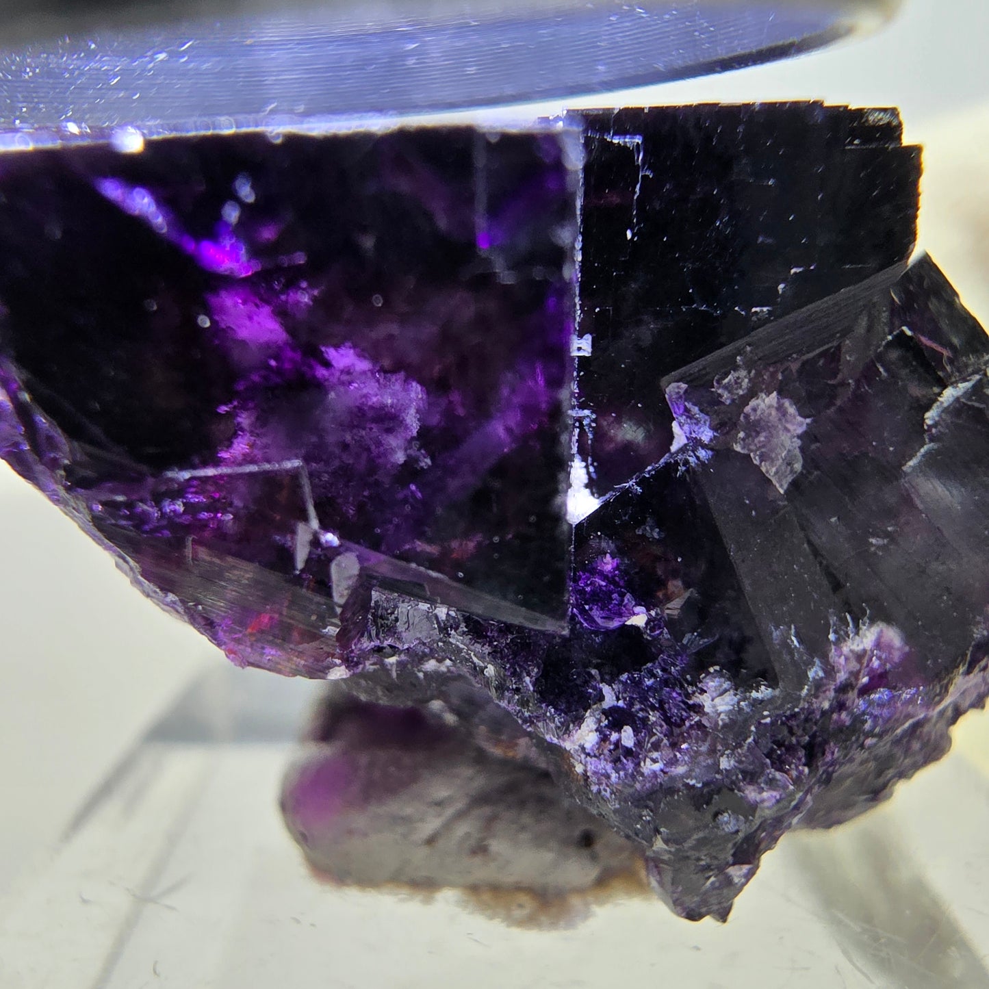 Rare Phantom Fluorite Cube Specimen zonal green purple Okorusu, Namibia 28*28*25mm 