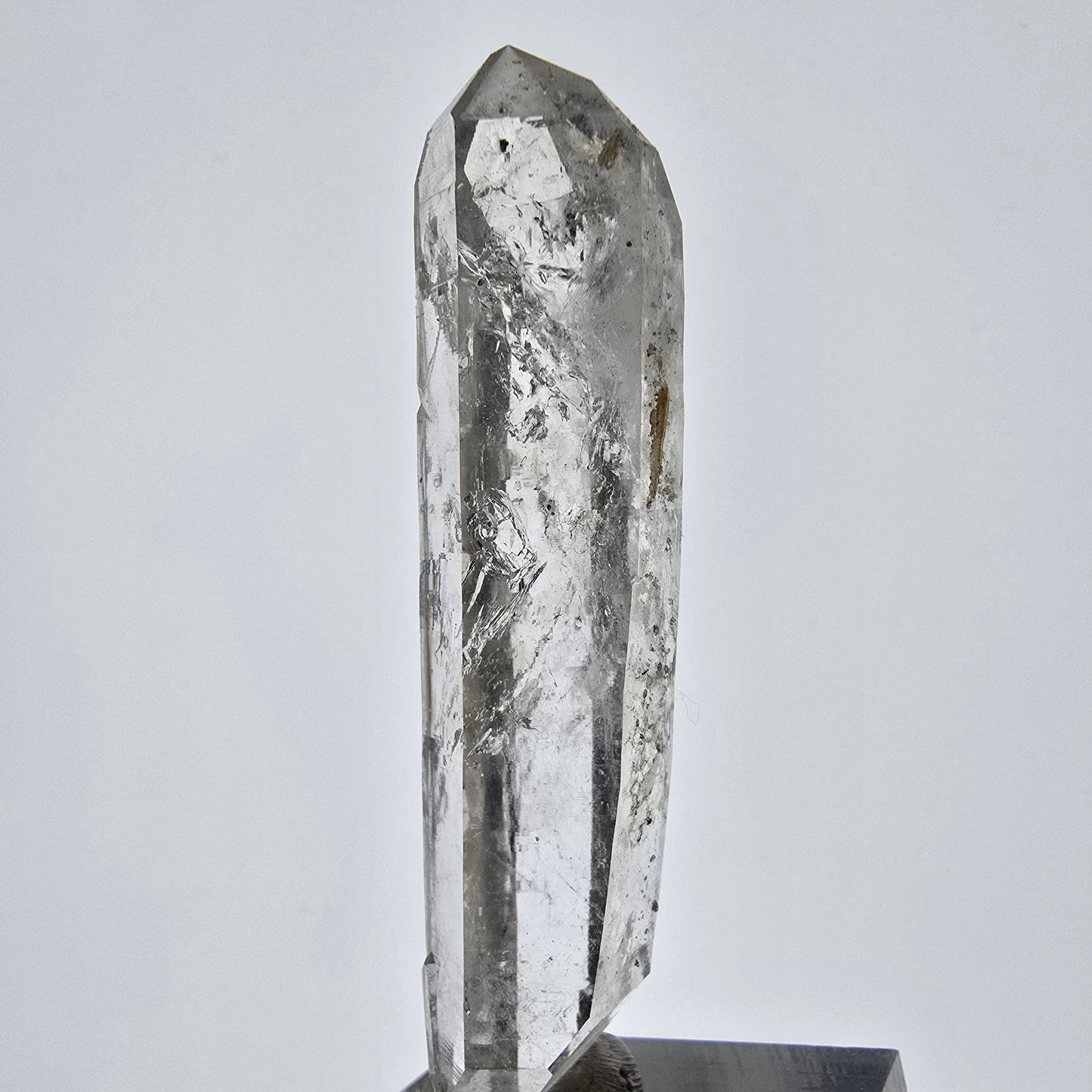 Enhydro Skeleton Smoky Quartz DT Scepter, 2x Bubble Valentine Pocket, Namibia 57*13*12mm 