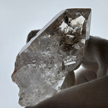 Enhydro Skeleton Smoky Quartz Scepter, UV Calcite Valentine Pocket Namibia 82*41*29mm 
