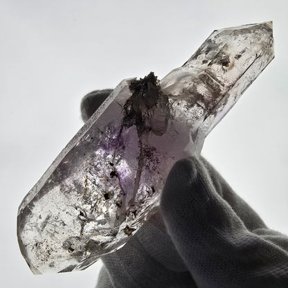 Enhydro Skeleton Amethyst DT Scepter 4x Bubble Valentine Pocket Gobobs. Namibie 119 x 40 x 34 mm 