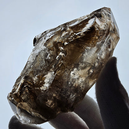 Enhydro Skeleton Smoky Quartz DT Scepter, 1x Bubble Valentine Pocket, Namibia 126*59*39mm 