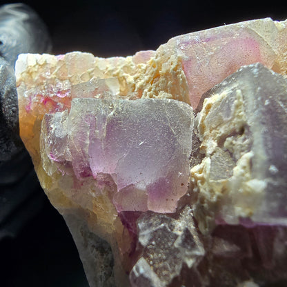 Phantom Fluorite Cube on Quartz Cluster purple green Omehane, Namibia 73*52*18mm