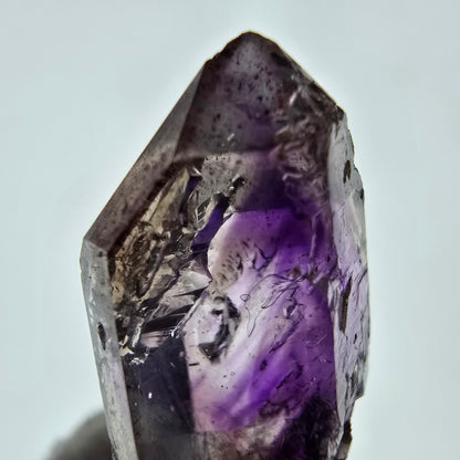 Pointe de sceptre d'améthyste fantôme Enhydro, 1x Bubble Brandberg, Namibie 34 x 16 x 14 mm 