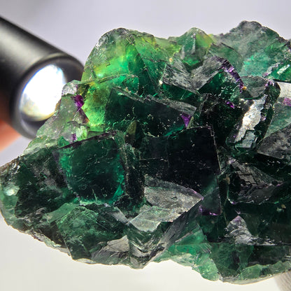 Cube de fluorite fantôme parqueté, zonal Okorusu Namibie 82*57*47mm 