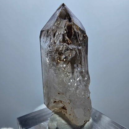 Enhydro Phantom Smoky Quartz Scepter, 2x Bubble Goboboseb, Namibia 40*18*11mm 