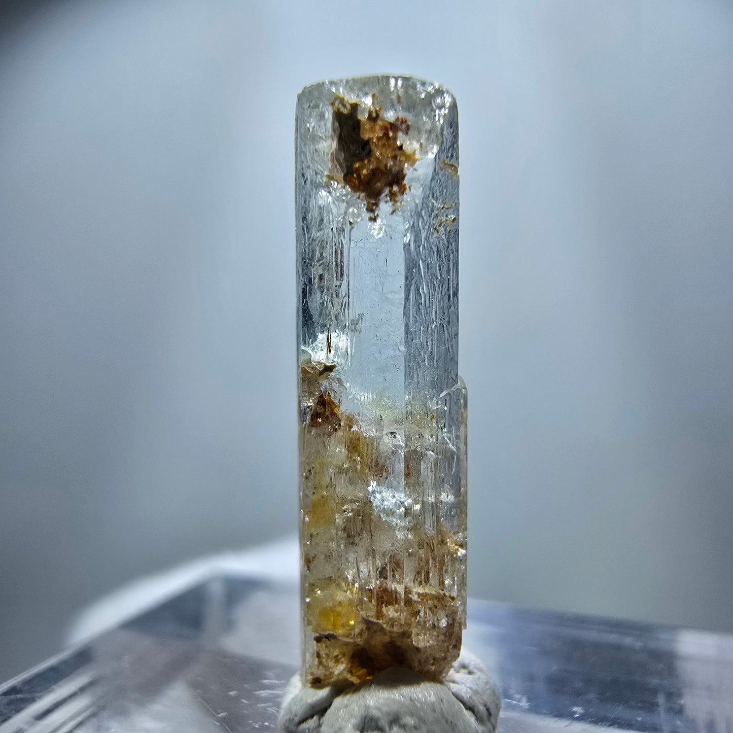 Klarer Aquamarin X Kristall, blau Erongo, Namibia 20*5*3mm