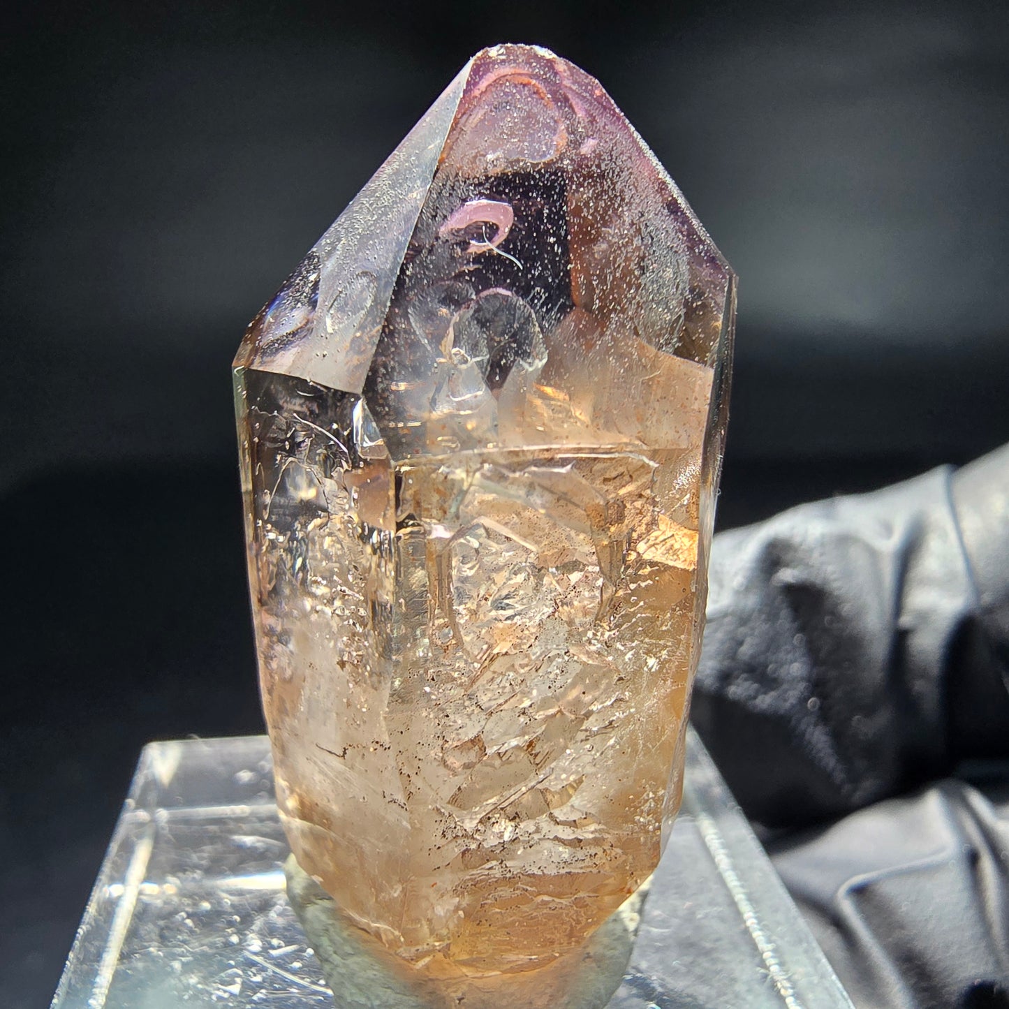 Klare Phantom Amethyst Zepter Spitze Goboboseb Namibia 33*17*14mm Sammlung