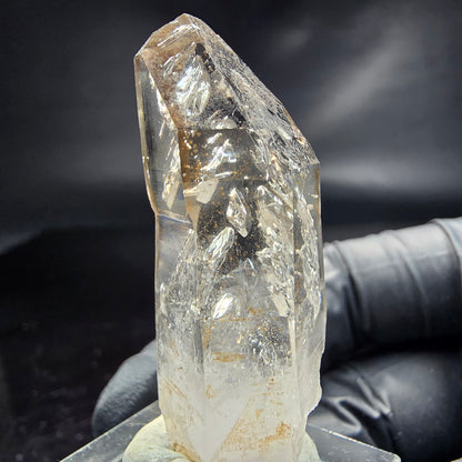 Enhydro Phantom Smoky Quartz Sceptre Tip 3x Bubble Goboboseb, Namibie 44*15*15mm 