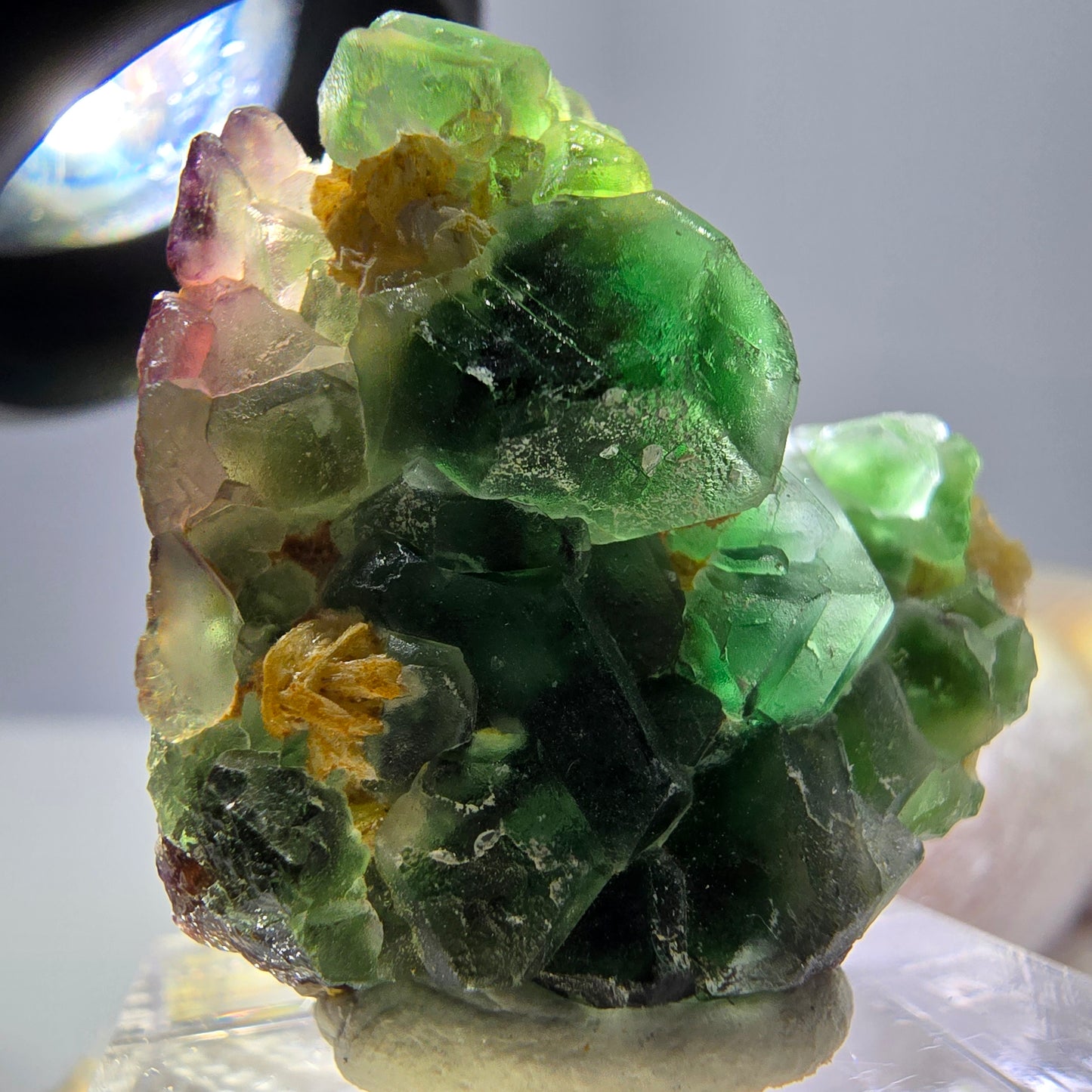Cube de fluorite fantôme, spécimen hexagonal de tourmaline muscovite Schorl, Erongo, Namibie, 32 x 27 x 19 mm 