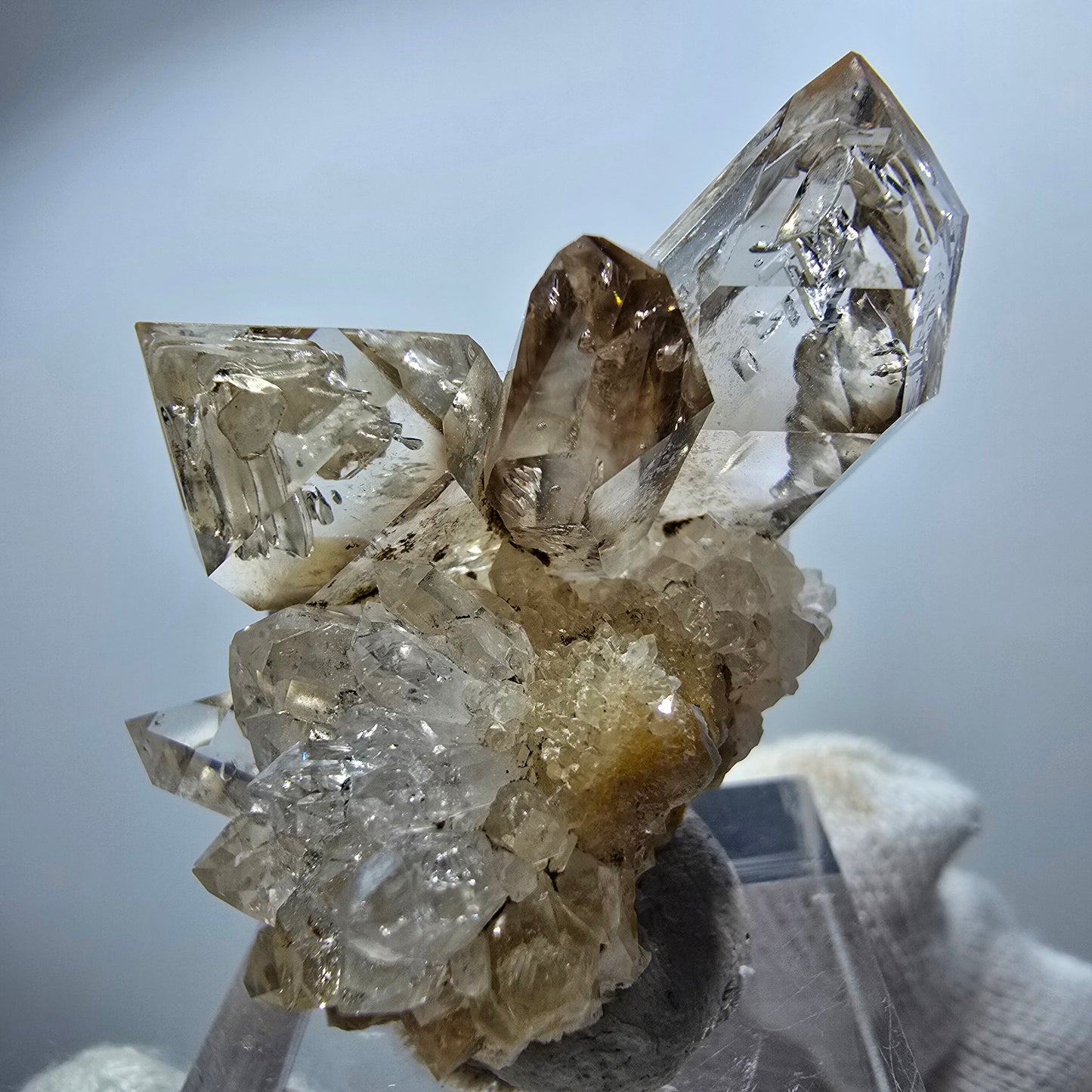 Clear Phantom Smoky Quartz Scepter Cluster Goboboseb, Namibia 45*28*31mm 