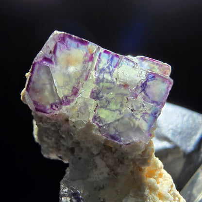 Cubes de fluorite Zonar rares, stade orthoclase, Erongo namibie, Collection 35x21x18mm