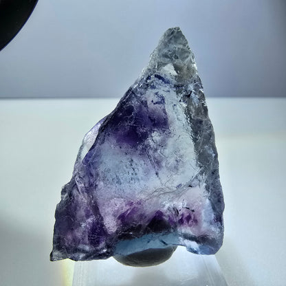 Rare spécimen de cube de fluorite fantôme, vert zonal et violet, Erongo, Namibie, 50 x 36 x 11 mm 