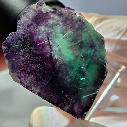 Phantom Fluorit Würfel parkettiert, grün lila Okorusu, Namibia 25*23*20mm