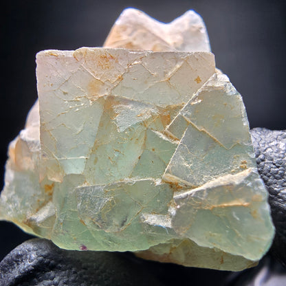 Magnifique cube de fluorite vert Omehane, collection minérale 41x33x34mm, namibie