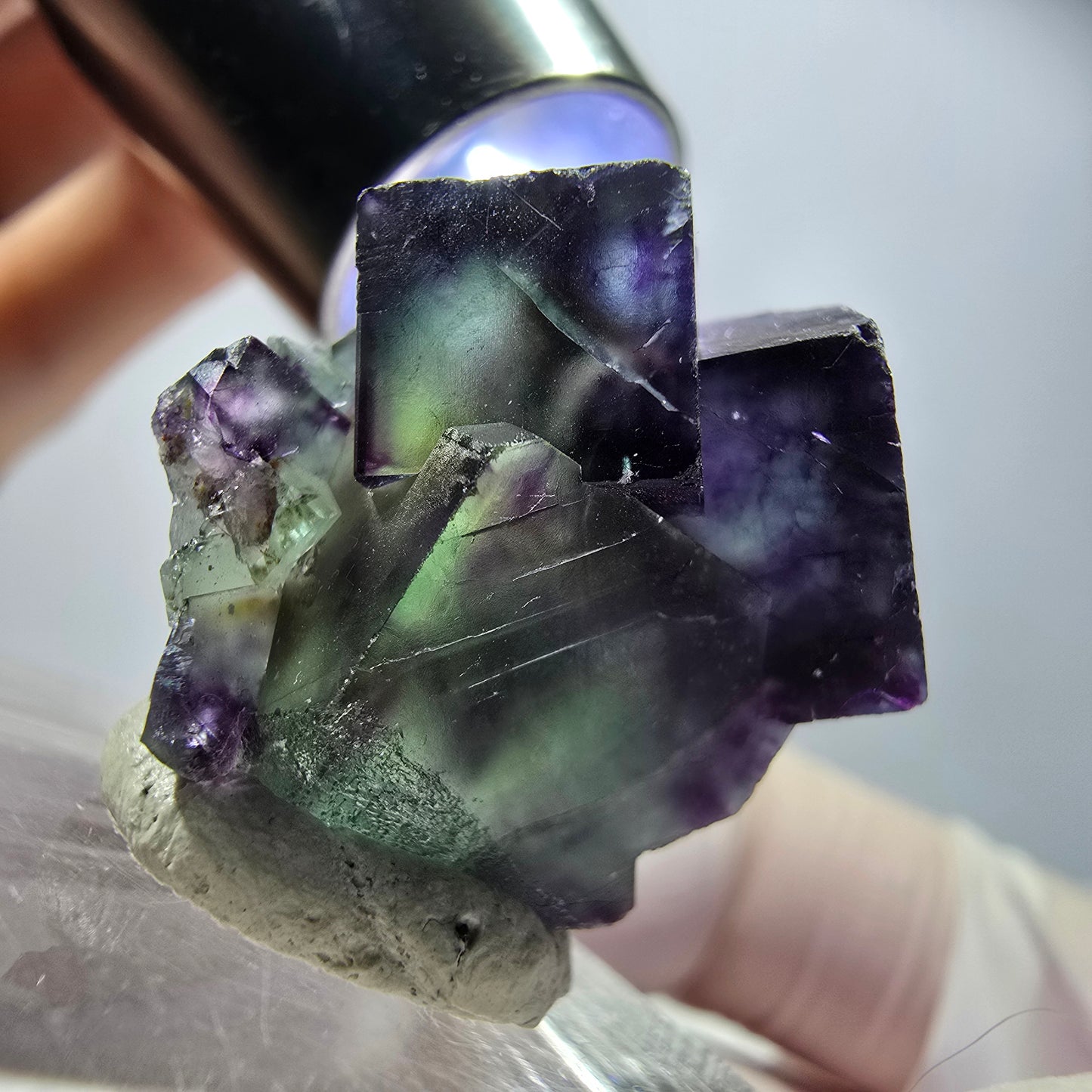 Rare Fluorite Cube Specimen, green purple Okorusu, Namibia 24*21*19mm 