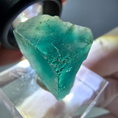 Klarer Phantom Fluorit Würfel parkettiert, grün Okorusu, Namibia 20*17*13mm