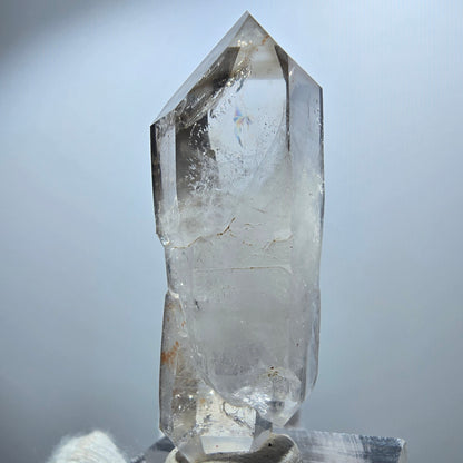 Sceptre en quartz fumé fantôme transparent, DT Point Goboboseb, Namibie, 47 x 16 x 15 mm 