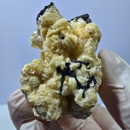 Spécimen de fluorite fantôme, tourmaline scholle, muscovite, Erongo, Namibie, 78 x 58 x 33 mm 