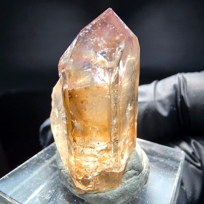 Klare Phantom Amethyst Spitze lila braun Goboboseb Namibia 28*21*14mm Sammlung
