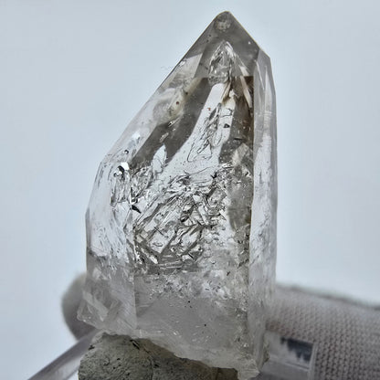 Enhydro Phantom Smoky Quartz Sceptre Tip 1x Bubble Goboboseb, Namibie 40*22*19mm 