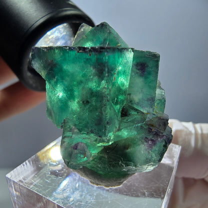 Rare Fluorite Cube Specimen, green purple Okorusu, Namibia 33*26*22mm 