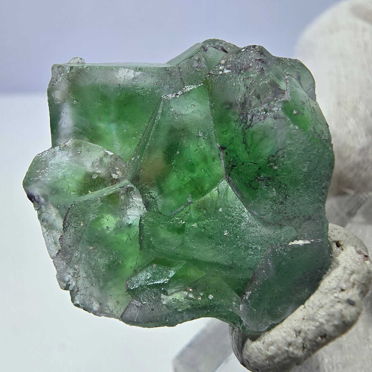 Rare Phantom Fluorite Cube Specimen zonal green purple Okorusu, Namibia 28*28*12mm