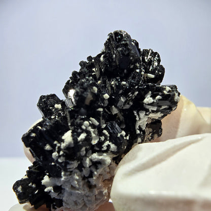 Tourmaline Schorl rare, spécimen d'orthose, Erongo, Namibie, 35 x 21 x 26 mm 