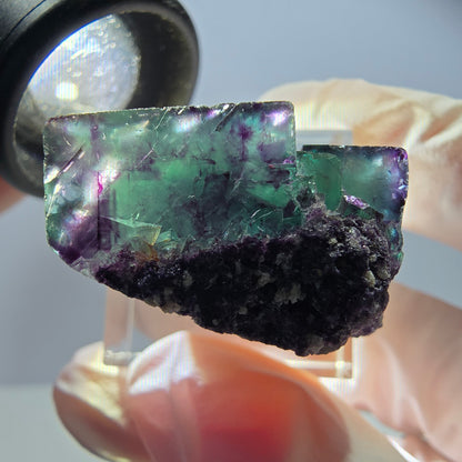 Rare Fluorite Cube Specimen, green purple Okorusu, Namibia 26*23*20mm 